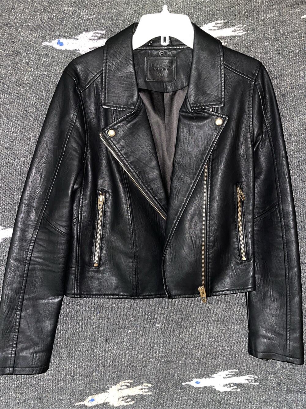 BLANK NYC Faux Leather Moto Jacket Vegan Zip Women's MEDIUM